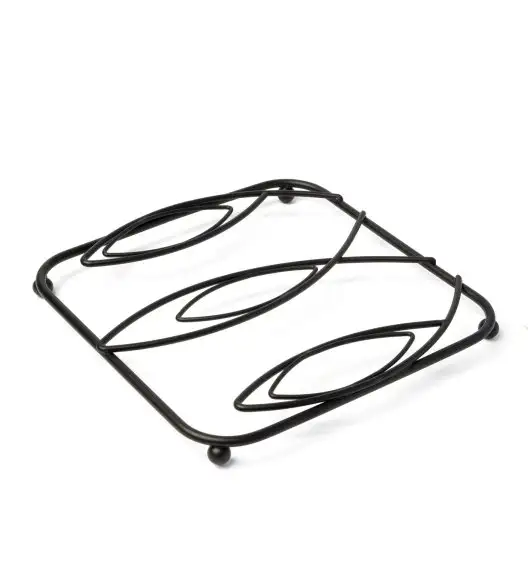 TADAR PODSTAWKA POD GARNEK LISTEK CZARNA 17X17X1,5CM