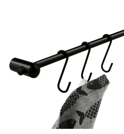 TADAR RELING KUCHENNY Z 8 WIESZAKAMI 54CM CZARNY