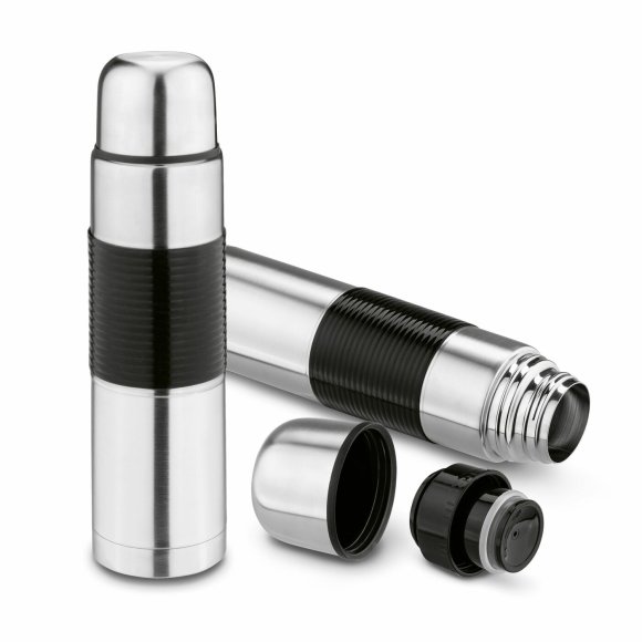 TADAR TERMOS NIERDZEWNY Z CZARNYM SILIKONOWYM UCHWYTEM SILVES 0,75L