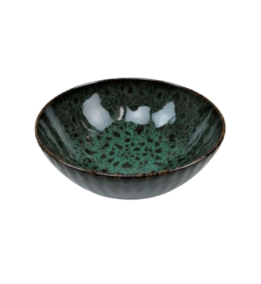 LUBIANA STONEWARE CERAMIKA / JADE ZIELONY / 12x Salaterka 17 cm / odcień zielonego