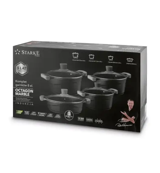 STARKE PRO OCTAGON MARBLE KPL.GARNKÓW 8EL. ( GARNEK Z/P 20/24/28 +PAT. KRÓT.UCH 28 Z/P)