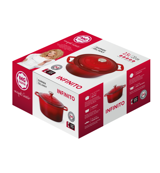 MG HOME | Garnek żeliwny INFINITO 20 cm / emaliowany
