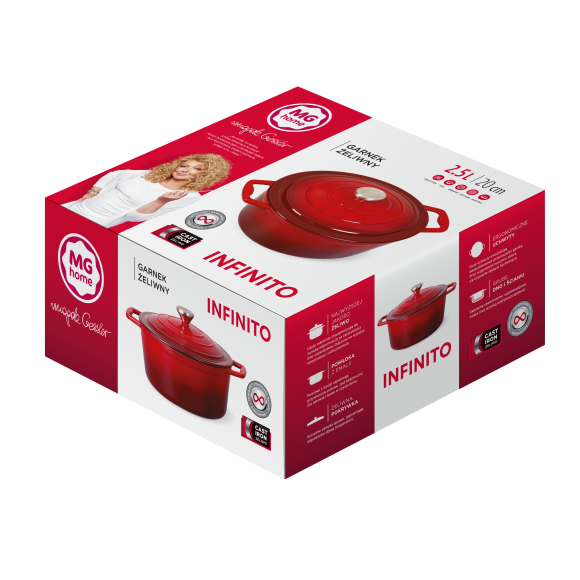 MG HOME | Garnek żeliwny INFINITO 20 cm / emaliowany