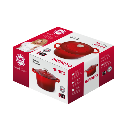 MG HOME | Garnek żeliwny INFINITO 22 cm / emaliowany