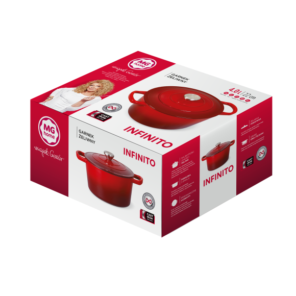 MG HOME Garnek żeliwny INFINITO 22 cm / emaliowany