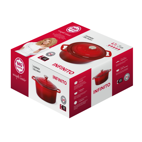 MG HOME | Garnek żeliwny INFINITO 25 cm / emaliowany