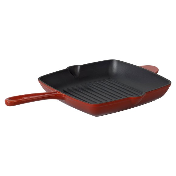 WYPRZEDAŻ! MG HOME | PATELNIA GRILLOWA ŻELIWNA INFINITO 26 CM / nieprzywierająca powłoka