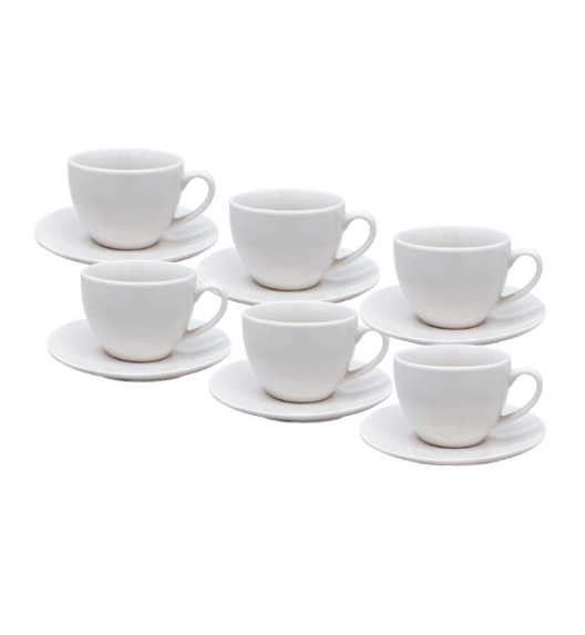 MG HOME | ZESTAW KAWOWY Z PORCELANY CLASSIC 6x240 ml