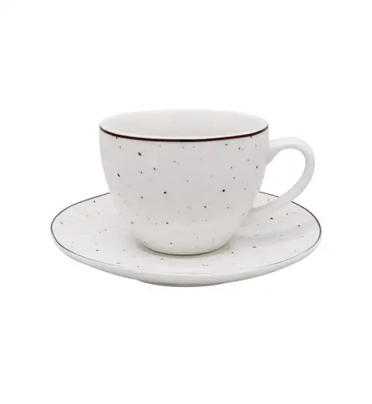 MG HOME | ZESTAW KAWOWY Z PORCELANY GEMMA WHITE 4x240 ml