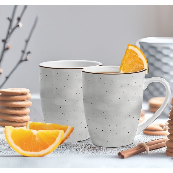 MG HOME | ZESTAW KUBKÓW PORCELANOWYCH ANTICO 6x360 ml