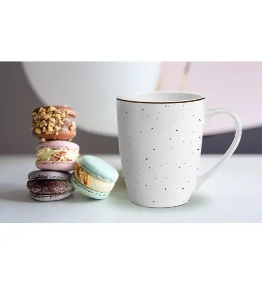 MG HOME | ZESTAW KUBKÓW PORCELANOWYCH GEMMA WHITE 6x360 ml