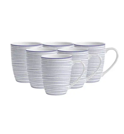 MG HOME | ZESTAW KUBKÓW PORCELANOWYCH MAREA 6x360 ml