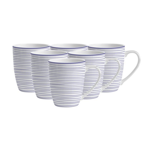 MG HOME | ZESTAW KUBKÓW PORCELANOWYCH MAREA 6x360 ml