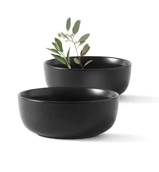 MG HOME | ZESTAW MISEK Z KAMIONKI ARTENA BLACK 4x780 ml