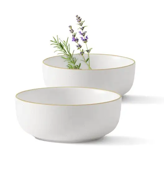 MG HOME | ZESTAW MISEK Z KAMIONKI ARTENA WHITE 4x780 ml