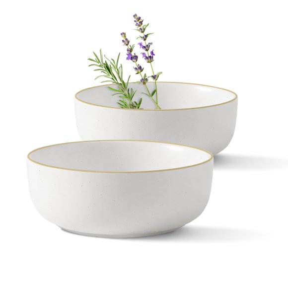MG HOME | ZESTAW MISEK Z KAMIONKI ARTENA WHITE 4x780 ml