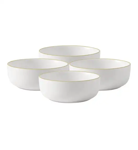 MG HOME | ZESTAW MISEK Z KAMIONKI ARTENA WHITE 4x780 ml