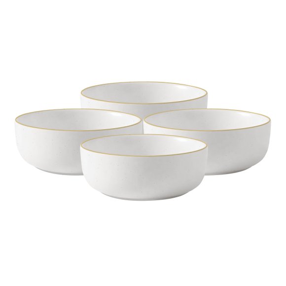 MG HOME | ZESTAW MISEK Z KAMIONKI ARTENA WHITE 4x780 ml