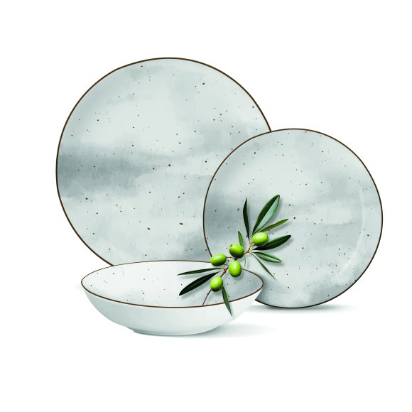 MG HOME ANTICO SERWIS OBIADOWY Z PORCELANY 18 EL. / 6 OS.
