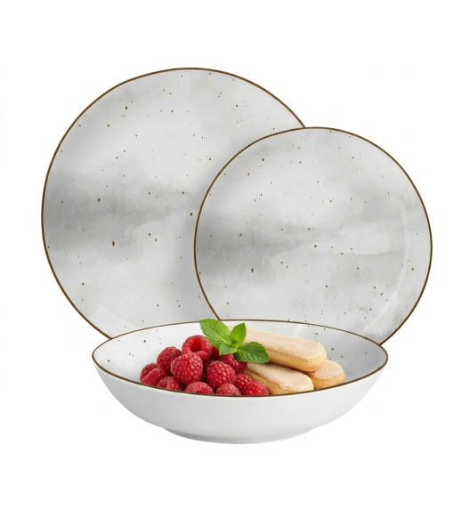 MG HOME ANTICO SERWIS OBIADOWY Z PORCELANY 18 EL. / 6 OS.