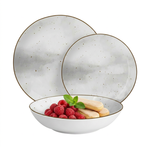 MG HOME ANTICO SERWIS OBIADOWY Z PORCELANY 18 EL. / 6 OS.