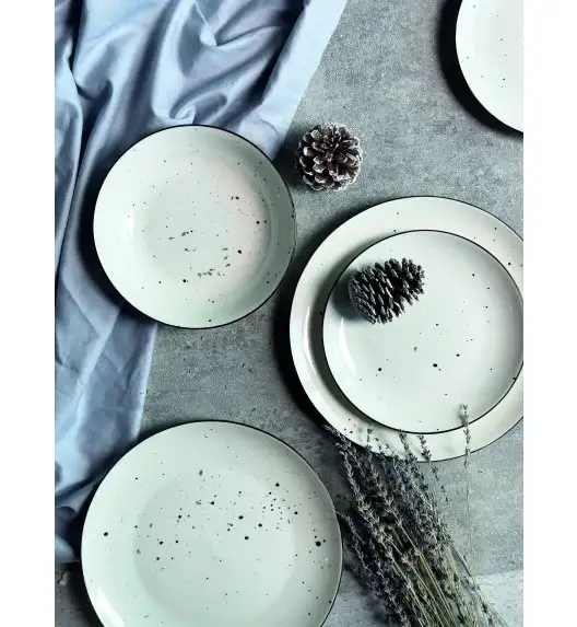 MG HOME | ZESTAW OBIADOWY Z PORCELANY GEMMA WHITE 18 EL / 6 OS