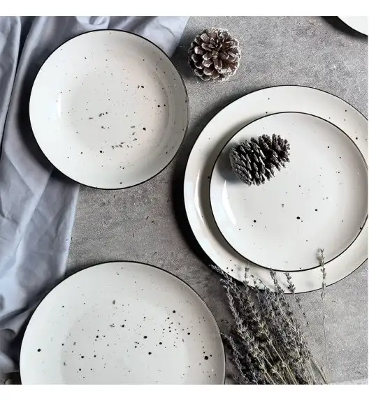 MG HOME GEMMA WHITE SERWIS OBIADOWY PORCELANOWY 18 EL / 6 OS 