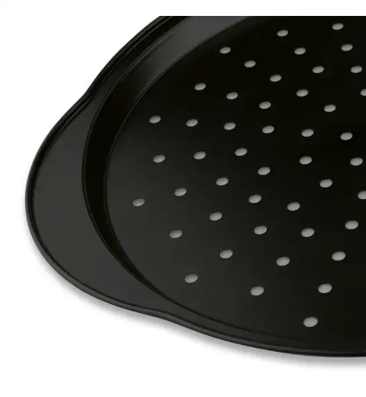 KONIGHOFFER FORMA DO PIZZY BLACK Z UCHWYTAMI 37X33X2CM