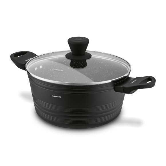 KONIGHOFFER WILLOW GARNEK ALUM. Z POWŁOKĄ GRANITOWĄ 24CM INDUKCJA