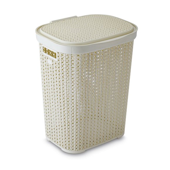 TADAR KOSZ NA BIELIZNĘ II 37,5X44,5X55CM KREMOWY 55L