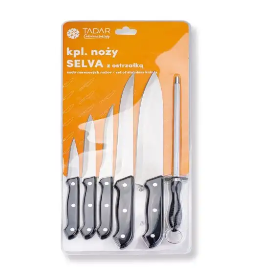 TADAR KPL.NOŻY SELVA 6ELEM. Z OSTRZAŁKĄ