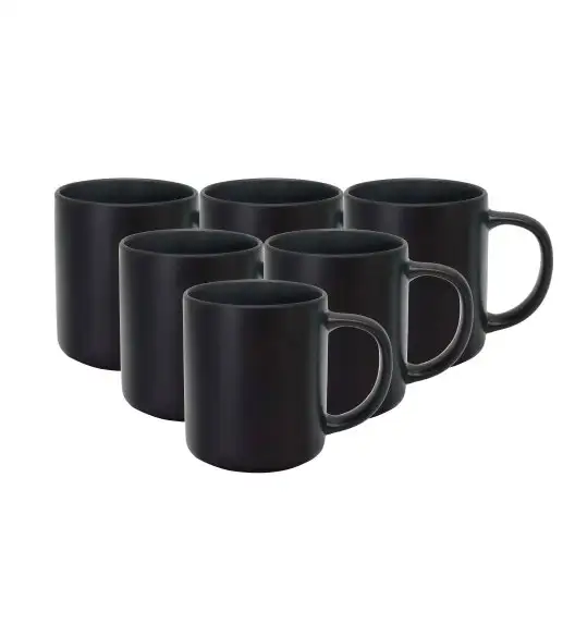 MG HOME | ZESTAW OBIADOWY Z KAMIONKI ARTENA BLACK 48 EL / 12 OS