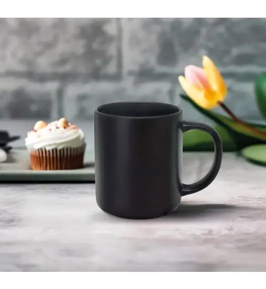 MG HOME | ZESTAW OBIADOWY Z KAMIONKI ARTENA BLACK 48 EL / 12 OS