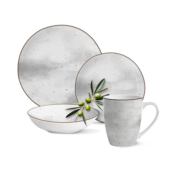 MG HOME | ZESTAW OBIADOWY Z PORCELANY ANTICO 24 EL. / 6 OS.