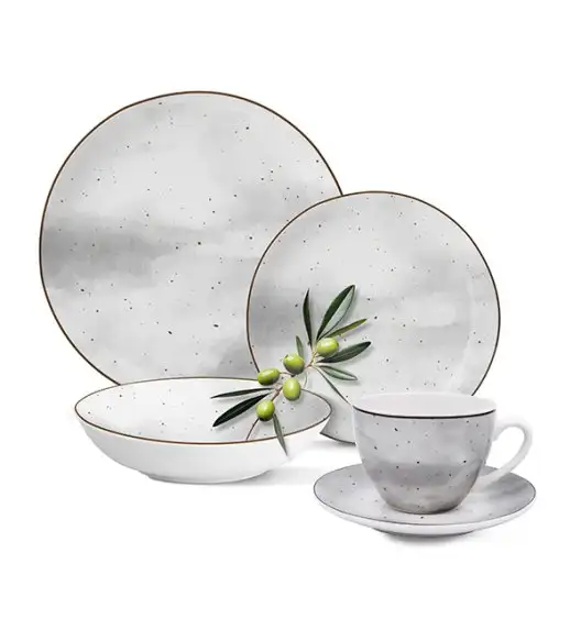MG HOME | ZESTAW OBIADOWY Z PORCELANY ANTICO 60 EL. / 12 OS.
