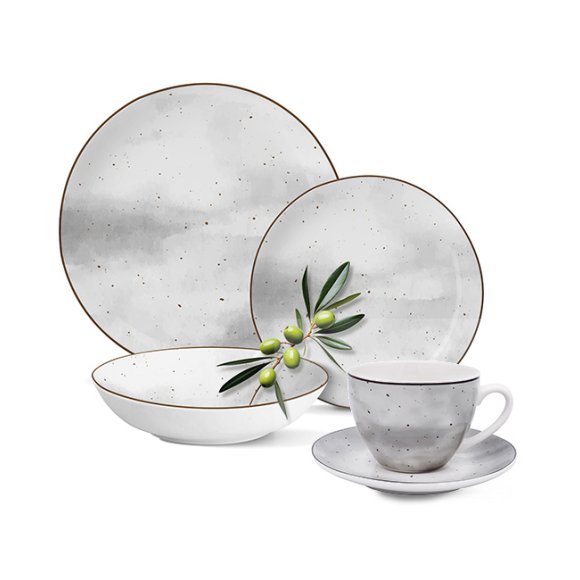 MG HOME | ZESTAW OBIADOWY Z PORCELANY ANTICO 60 EL. / 12 OS.