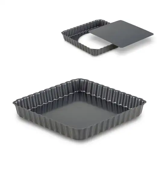 TADAR FORMA DO TARTY KWADRATOWA 21X21X2,5CM WYJMOWANE DNO