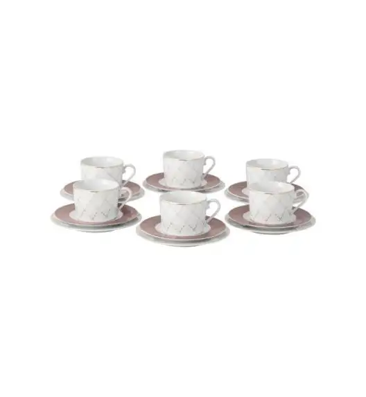 ĆMIELÓW JENNY MOKKA | Serwis kawowy 18 el. / 6 os. / ręcznie malowana porcelana