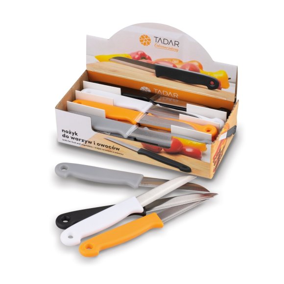 TADAR DISPLAY ZESTAW NOŻYKÓW DO WARZYW I OWOCÓW 36 SZT. MIX KOLOR