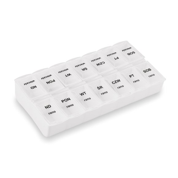 TADAR POJEMNIK NA LEKI 7 DNI RANO/ WIECZÓR 15X2,5X2CM