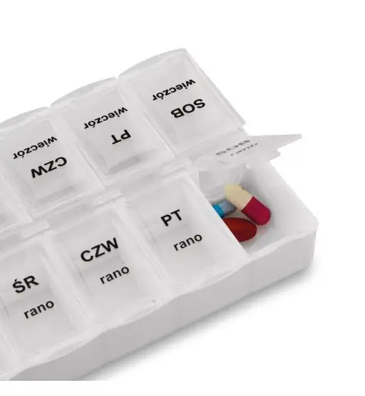 TADAR POJEMNIK NA LEKI 7 DNI RANO/ WIECZÓR 15X2,5X2CM