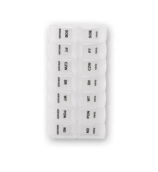 TADAR POJEMNIK NA LEKI 7 DNI RANO/ WIECZÓR 15X2,5X2CM