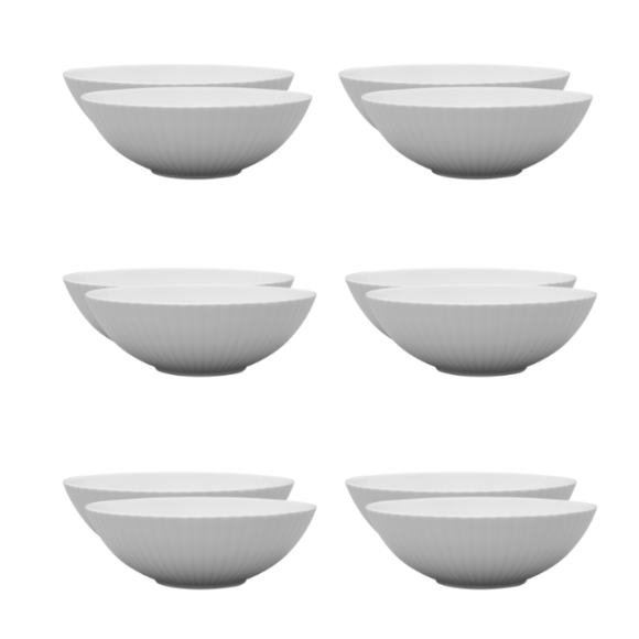 LUBIANA DAISY Salaterka 17 cm | biała porcelana | luz x 12 sztuk