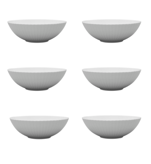 LUBIANA DAISY Salaterka 21 cm x 6 sztuk | biała porcelana | luz