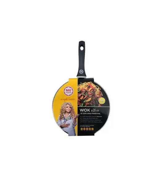 MG HOME | Wok 28 cm z pokrywką / powłoka non-stick