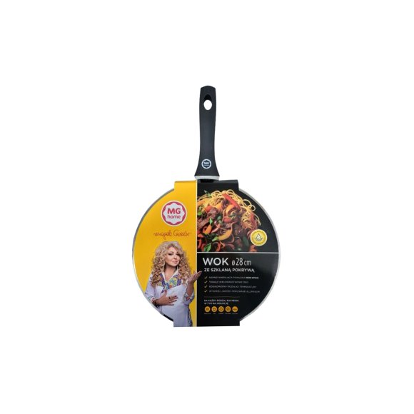 MG HOME | Wok 28 cm z pokrywką / powłoka non-stick