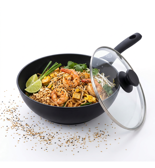 MG HOME | Wok 28 cm z pokrywką / powłoka non-stick