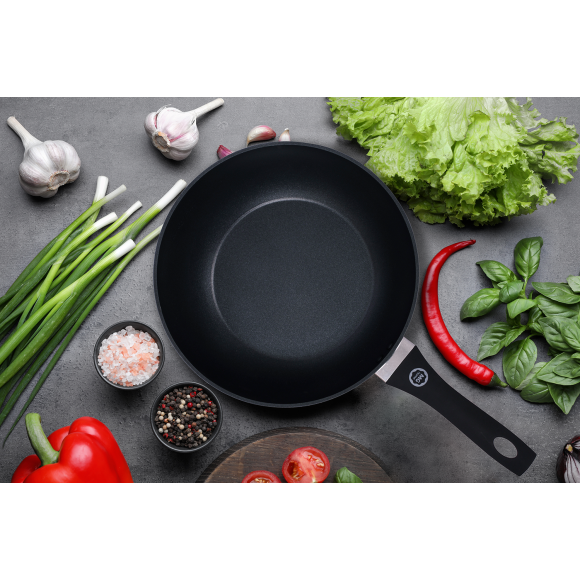 MG HOME | Wok 28 cm z pokrywką / powłoka non-stick