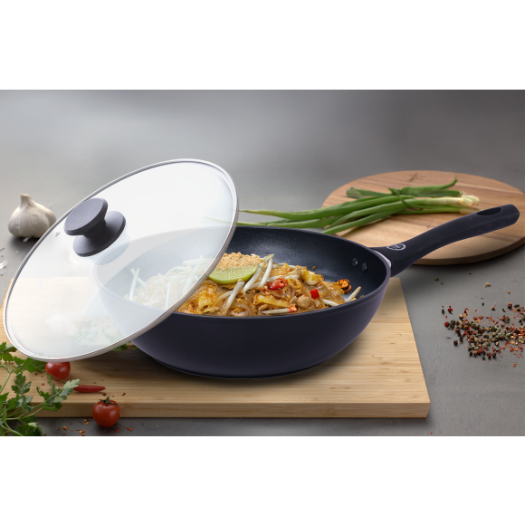 MG HOME | Wok 28 cm z pokrywką / powłoka non-stick