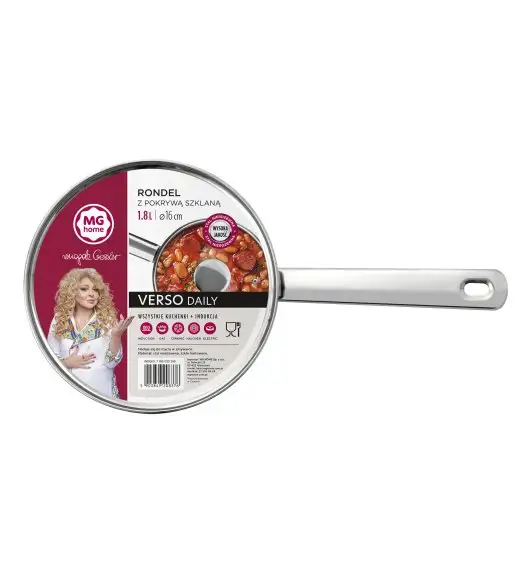 MG HOME | RONDEL VERSO 16 CM / 1,8 L DAILY Z POKRYWKĄ
